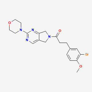 3-(3-bromo-4-methoxyphenyl)-1-(2-morpholino-5H-pyrrolo[3,4-d]pyrimidin-6(7H)-yl)propan-1-one