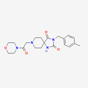 molecular formula C21H28N4O4 B2877409 3-(4-Methylbenzyl)-8-(2-morpholino-2-oxoethyl)-1,3,8-triazaspiro[4.5]decane-2,4-dione CAS No. 923693-01-0