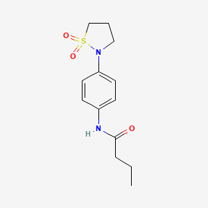N-(4-(1,1-dioxidoisothiazolidin-2-yl)phenyl)butyramide
