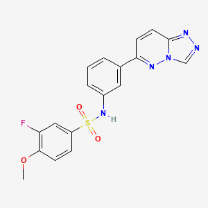 3-fluoro-4-methoxy-N-[3-([1,2,4]triazolo[4,3-b]pyridazin-6-yl)phenyl]benzenesulfonamide