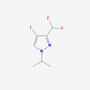 molecular formula C7H9F2IN2 B2877418 3-(difluoromethyl)-4-iodo-1-isopropyl-1H-pyrazole CAS No. 1856040-76-0