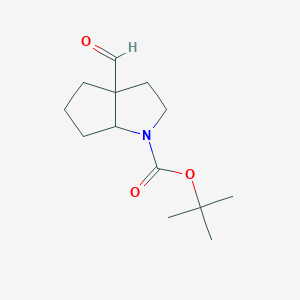 molecular formula C13H21NO3 B2877423 Tert-butyl 3a-formyl-octahydrocyclopenta[b]pyrrole-1-carboxylate CAS No. 2225147-42-0
