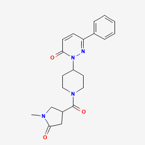 2-[1-(1-Methyl-5-oxopyrrolidine-3-carbonyl)piperidin-4-yl]-6-phenylpyridazin-3-one