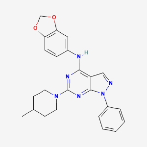N-(1,3-benzodioxol-5-yl)-6-(4-methylpiperidin-1-yl)-1-phenyl-1H-pyrazolo[3,4-d]pyrimidin-4-amine