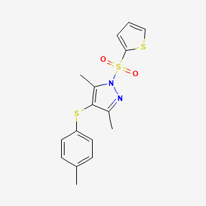 3,5-Dimethyl-1-(thiophene-2-sulfonyl)-4-p-tolylsulfanyl-1H-pyrazole