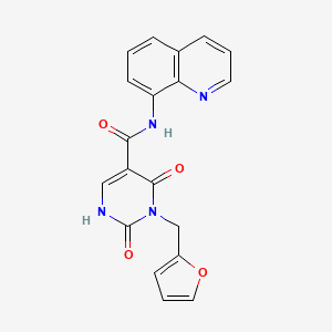 3-(furan-2-ylmethyl)-2,4-dioxo-N-(quinolin-8-yl)-1,2,3,4-tetrahydropyrimidine-5-carboxamide
