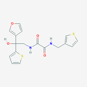N1-(2-(furan-3-yl)-2-hydroxy-2-(thiophen-2-yl)ethyl)-N2-(thiophen-3-ylmethyl)oxalamide