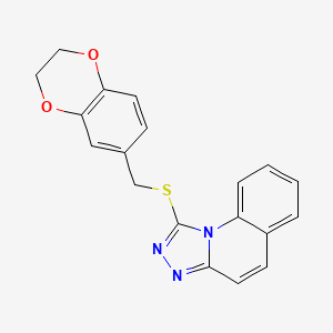 1-{[(2,3-Dihydro-1,4-benzodioxin-6-yl)methyl]sulfanyl}-[1,2,4]triazolo[4,3-a]quinoline