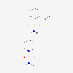 4-[(2-methoxybenzenesulfonamido)methyl]-N,N-dimethylpiperidine-1-sulfonamide