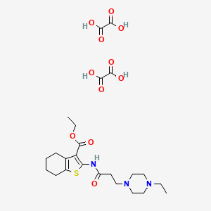Ethyl 2-(3-(4-ethylpiperazin-1-yl)propanamido)-4,5,6,7-tetrahydrobenzo[b]thiophene-3-carboxylate dioxalate