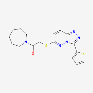 1-(Azepan-1-yl)-2-[(3-thiophen-2-yl-[1,2,4]triazolo[4,3-b]pyridazin-6-yl)sulfanyl]ethanone