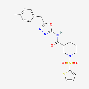 N-(5-(4-methylbenzyl)-1,3,4-oxadiazol-2-yl)-1-(thiophen-2-ylsulfonyl)piperidine-3-carboxamide
