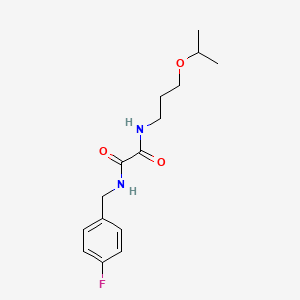molecular formula C15H21FN2O3 B2877458 N1-(4-fluorobenzyl)-N2-(3-isopropoxypropyl)oxalamide CAS No. 1207032-57-2