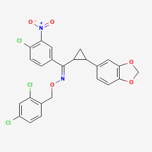 [2-(1,3-benzodioxol-5-yl)cyclopropyl](4-chloro-3-nitrophenyl)methanone O-(2,4-dichlorobenzyl)oxime