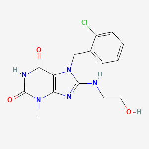 7-[(2-Chlorophenyl)methyl]-8-[(2-hydroxyethyl)amino]-3-methyl-1,3,7-trihydropu rine-2,6-dione