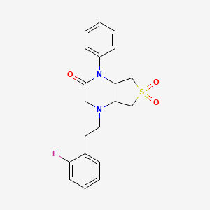 4-(2-fluorophenethyl)-1-phenylhexahydrothieno[3,4-b]pyrazin-2(1H)-one 6,6-dioxide