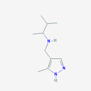 [(3-methyl-1H-pyrazol-4-yl)methyl](3-methylbutan-2-yl)amine