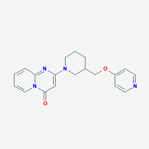 molecular formula C19H20N4O2 B2877477 2-[3-(Pyridin-4-yloxymethyl)piperidin-1-yl]pyrido[1,2-a]pyrimidin-4-one CAS No. 2380172-32-5