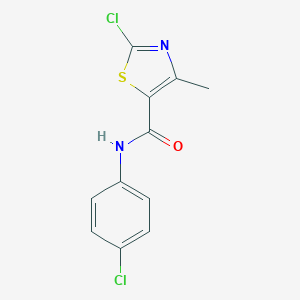 molecular formula C11H8Cl2N2OS B287748 2-chloro-N-(4-chlorophenyl)-4-methyl-1,3-thiazole-5-carboxamide 