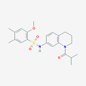 2-methoxy-4,5-dimethyl-N-[1-(2-methylpropanoyl)-1,2,3,4-tetrahydroquinolin-7-yl]benzene-1-sulfonamide