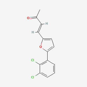 molecular formula C14H10Cl2O2 B2877500 (E)-4-(5-(2,3-dichlorophenyl)furan-2-yl)but-3-en-2-one CAS No. 391890-73-6