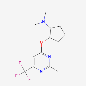 N,N-dimethyl-2-{[2-methyl-6-(trifluoromethyl)pyrimidin-4-yl]oxy}cyclopentan-1-amine