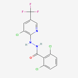2,6-dichloro-N'-[3-chloro-5-(trifluoromethyl)pyridin-2-yl]benzohydrazide