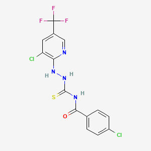 4-chloro-N-[[[3-chloro-5-(trifluoromethyl)pyridin-2-yl]amino]carbamothioyl]benzamide