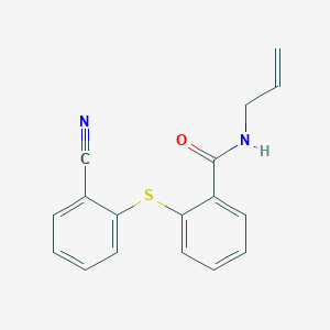 N-Allyl-2-((2-cyanophenyl)sulfanyl)benzenecarboxamide