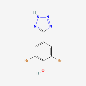 molecular formula C7H4Br2N4O B2877531 2,6-dibromo-4-(2H-1,2,3,4-tetrazol-5-yl)phenol CAS No. 874815-07-3