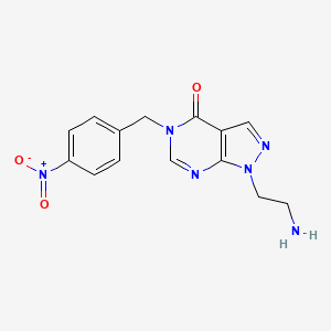 1-(2-Aminoethyl)-5-[(4-nitrophenyl)methyl]pyrazolo[3,4-d]pyrimidin-4-one