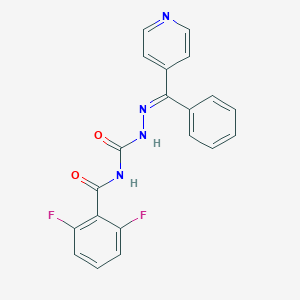 molecular formula C20H14F2N4O2 B287756 phenyl(4-pyridinyl)methanone N-(2,6-difluorobenzoyl)semicarbazone 