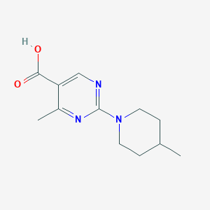 4-Methyl-2-(4-methyl-piperidin-1-YL)-pyrimidine-5-carboxylic acid