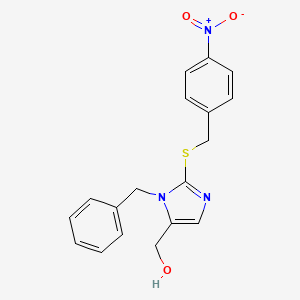 (1-benzyl-2-((4-nitrobenzyl)thio)-1H-imidazol-5-yl)methanol