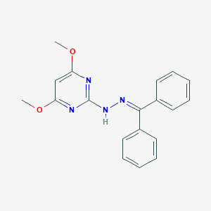 molecular formula C19H18N4O2 B287757 Diphenylmethanone (4,6-dimethoxy-2-pyrimidinyl)hydrazone 