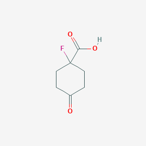 molecular formula C7H9FO3 B2877574 1-Fluoro-4-oxocyclohexane-1-carboxylic acid CAS No. 1374653-98-1