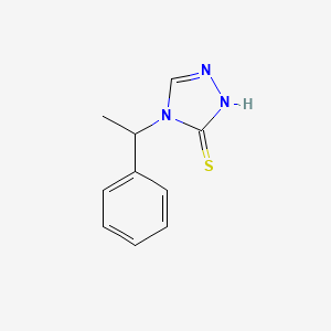 molecular formula C10H11N3S B2877577 4-(1-phenylethyl)-4H-1,2,4-triazole-3-thiol CAS No. 642075-26-1