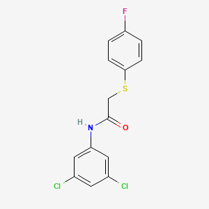 molecular formula C14H10Cl2FNOS B2877578 N-(3,5-dichlorophenyl)-2-((4-fluorophenyl)thio)acetamide CAS No. 884815-58-1