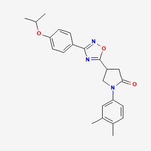1-(3,4-Dimethylphenyl)-4-(3-(4-isopropoxyphenyl)-1,2,4-oxadiazol-5-yl)pyrrolidin-2-one