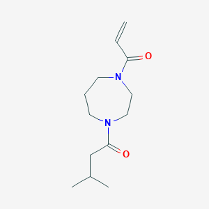 molecular formula C13H22N2O2 B2877587 3-Methyl-1-(4-prop-2-enoyl-1,4-diazepan-1-yl)butan-1-one CAS No. 2361655-86-7