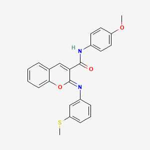 (2Z)-N-(4-methoxyphenyl)-2-{[3-(methylsulfanyl)phenyl]imino}-2H-chromene-3-carboxamide