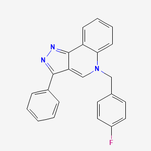 molecular formula C23H16FN3 B2877590 5-[(4-fluorophenyl)methyl]-3-phenyl-5H-pyrazolo[4,3-c]quinoline CAS No. 866347-45-7