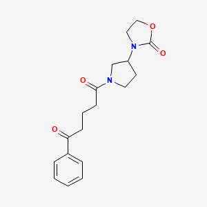 1-[3-(2-Oxo-1,3-oxazolidin-3-yl)pyrrolidin-1-yl]-5-phenylpentane-1,5-dione