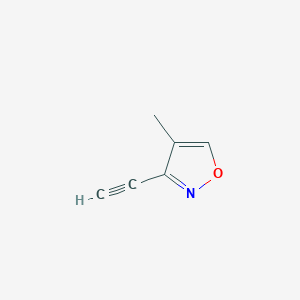 molecular formula C6H5NO B2877594 3-乙炔基-4-甲基-1,2-恶唑 CAS No. 2418715-94-1