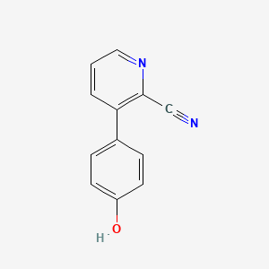 molecular formula C12H8N2O B2877598 3-(4-Hydroxyphenyl)pyridine-2-carbonitrile CAS No. 1235035-68-3