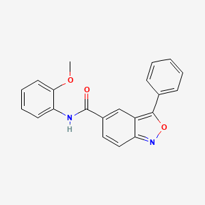 molecular formula C21H16N2O3 B2877600 N-(2-methoxyphenyl)-3-phenyl-2,1-benzoxazole-5-carboxamide CAS No. 887349-34-0