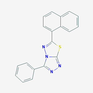 molecular formula C19H12N4S B287761 6-(1-Naphthyl)-3-phenyl[1,2,4]triazolo[3,4-b][1,3,4]thiadiazole 