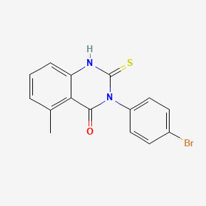 molecular formula C15H11BrN2OS B2877618 3-(4-溴苯基)-5-甲基-2-硫代-2,3-二氢-4(1H)-喹唑啉酮 CAS No. 937601-63-3
