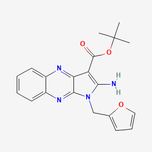 tert-butyl 2-amino-1-(furan-2-ylmethyl)-1H-pyrrolo[2,3-b]quinoxaline-3-carboxylate