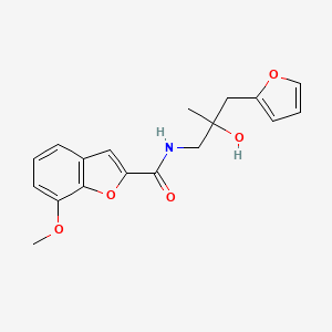 N-[3-(furan-2-yl)-2-hydroxy-2-methylpropyl]-7-methoxy-1-benzofuran-2-carboxamide